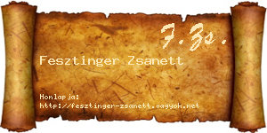 Fesztinger Zsanett névjegykártya
